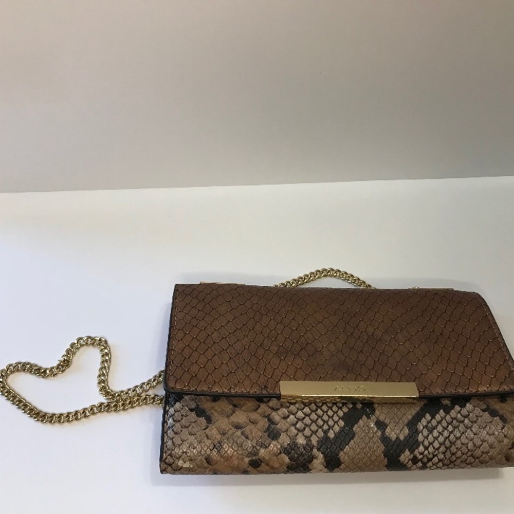 Aldo zebra skinned crossbody handbag